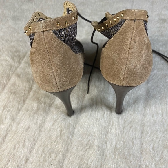 𝅺BAKERS Studded Fishnet Heels - Picture 2 of 7